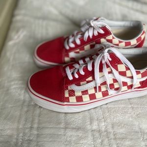 Red checkered vans